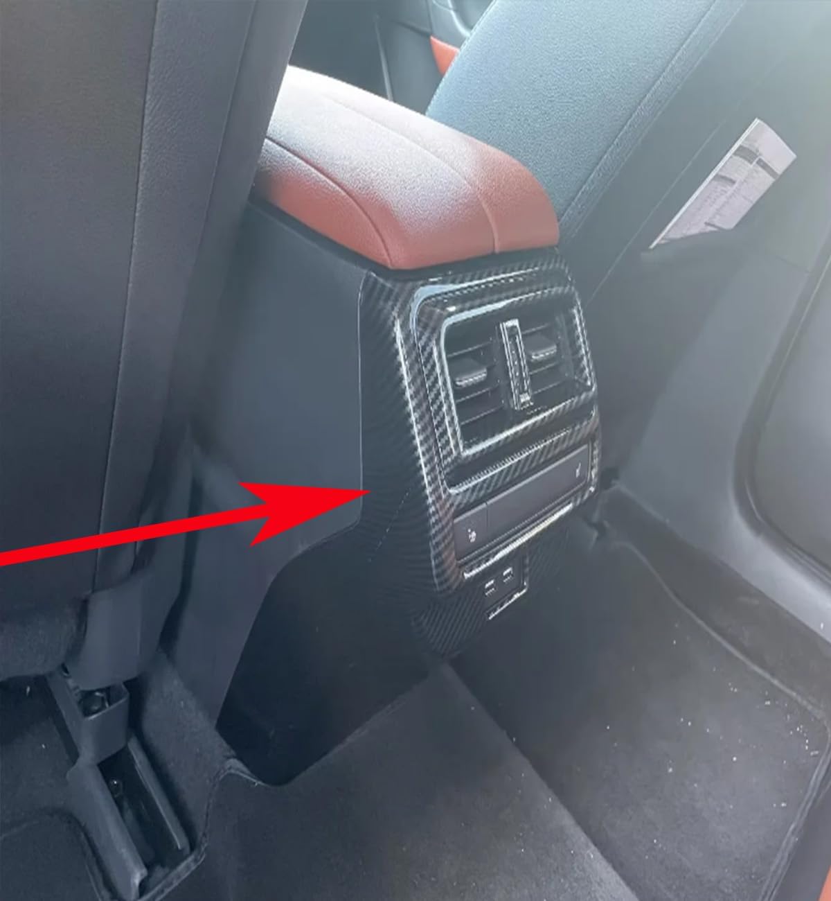 Carbon Fiber Material for Car Interior and Exterior Decorative Strips for CX-50 2022-2023-2024 (Rear air Outlet Frame Carbon Fiber)