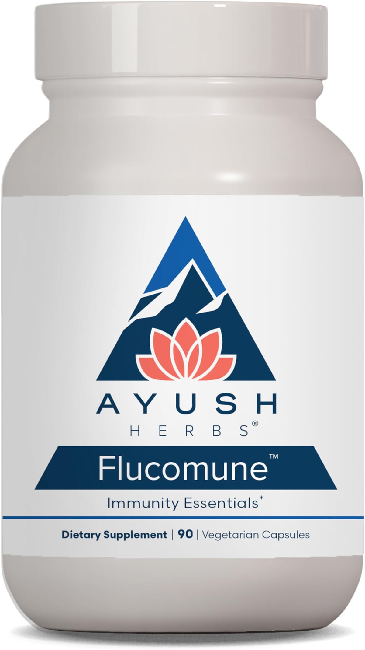 Ayush Herbs Flucomune, All-Natural Ayurvedic Herbal Supplement, Promotes Healthy Lung & Nasal Function, Doctor-Formulated, 90 Vegetarian Capsules