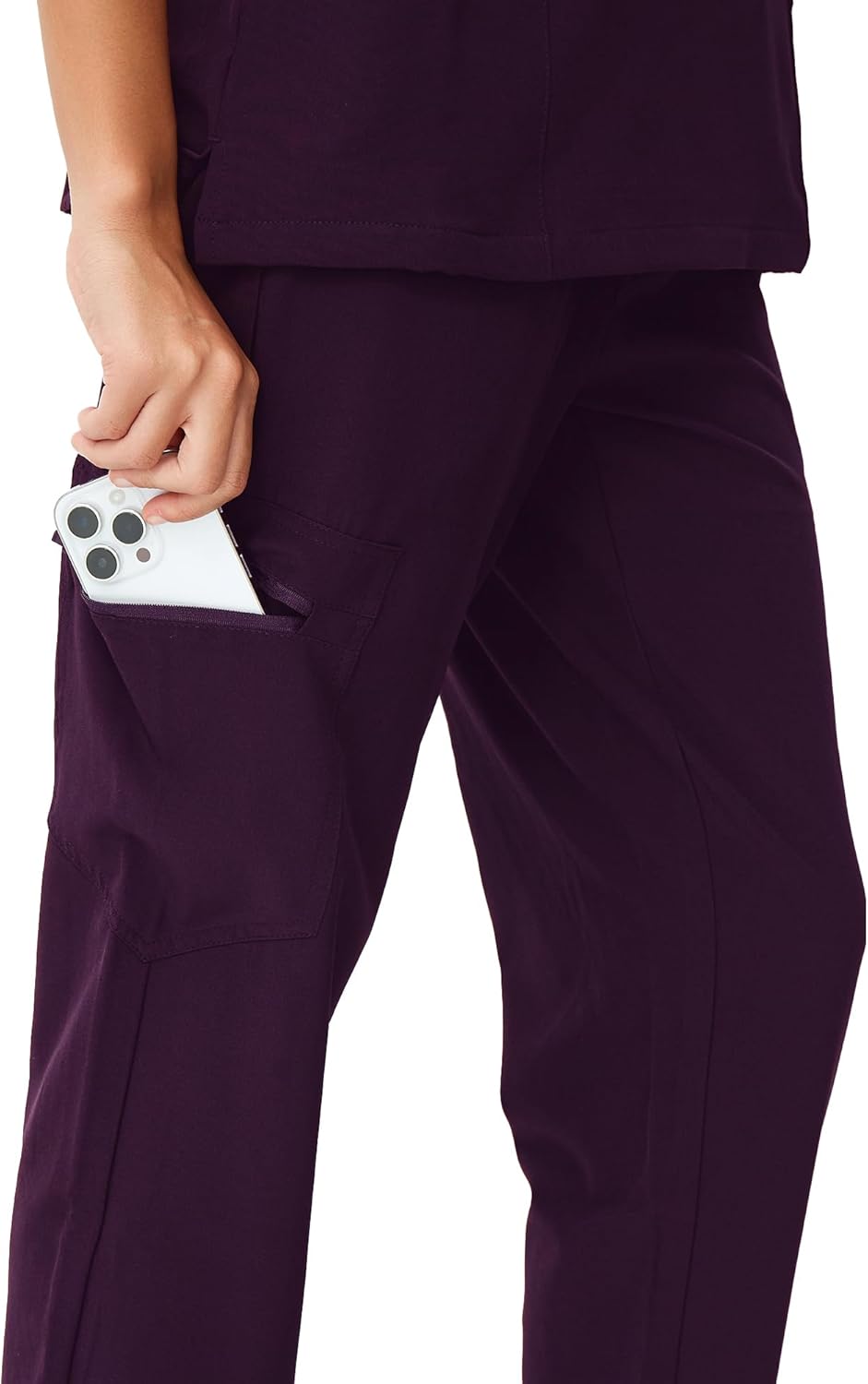 Scrubs for Women, Stretchy Yoga Pants with 5 Pockets, Cargo Jogger Scrub Pants for Women - Image 4