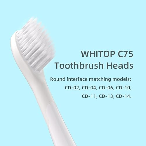 Miniatura 7 de Cabezales de cepillo de dientes eléctrico sónico para adultos para CD-02, CD-04, CD-06, CD-10, CD-11, CD-13, CD-14, cerdas de tipo cuidado suave,