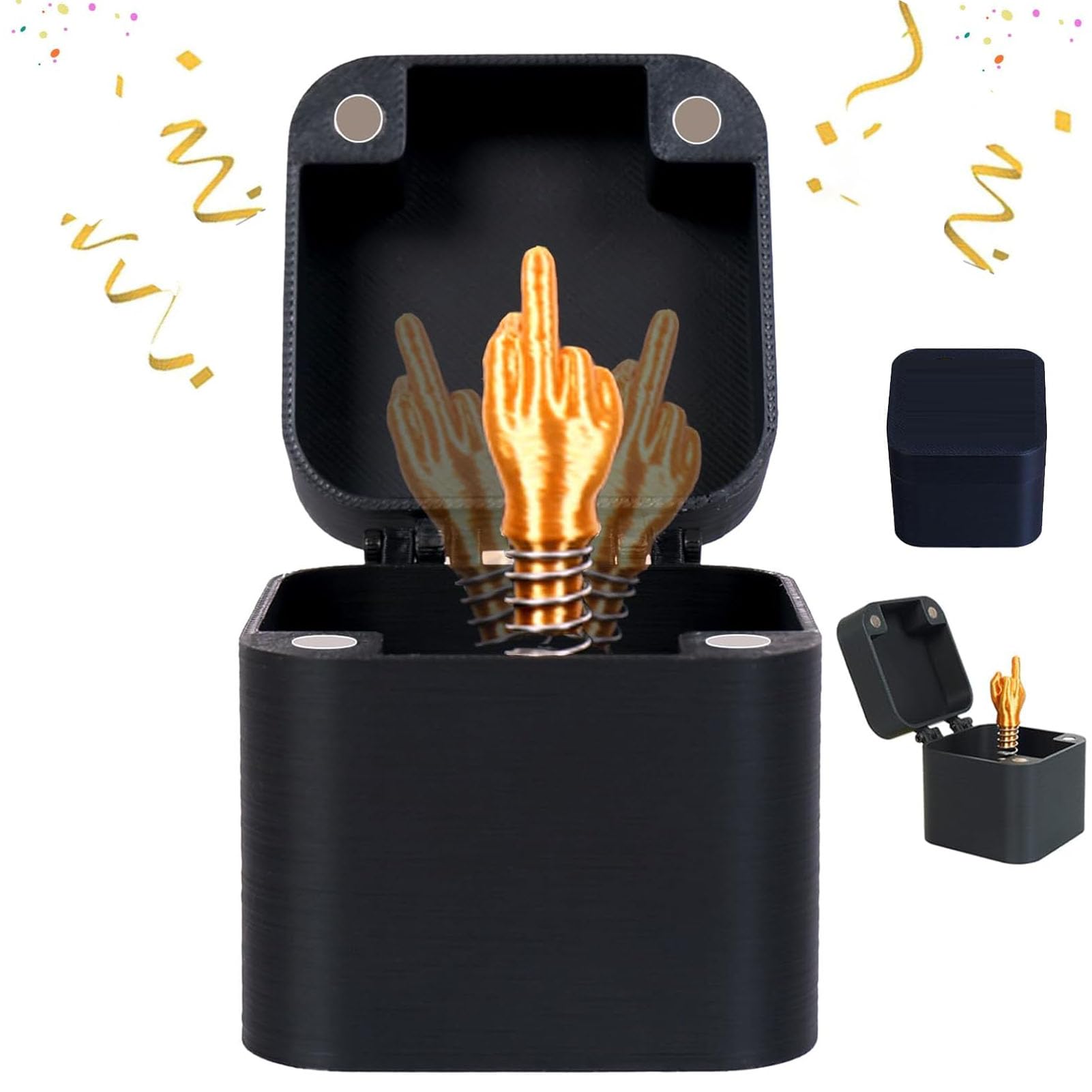 Middle Finger Gifts, Middle Finger in a Box Funny Pop Up Middle Finger Surprise Gift Box Novelty & Gag Toys Christmas Novelty Fun Prank Gift for Office Desk Decor Home Decor