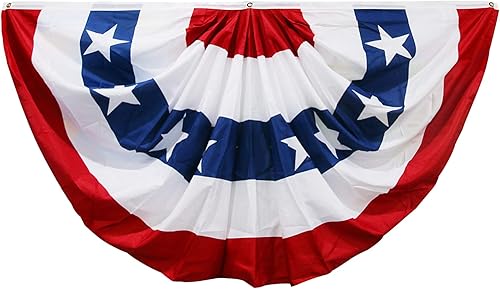 Banderines de bandera estadounidense de Estados Unidos, 3.0 x 6.0 pies, decoración de bandera de Estados Unidos, banderines, banderines, bandera