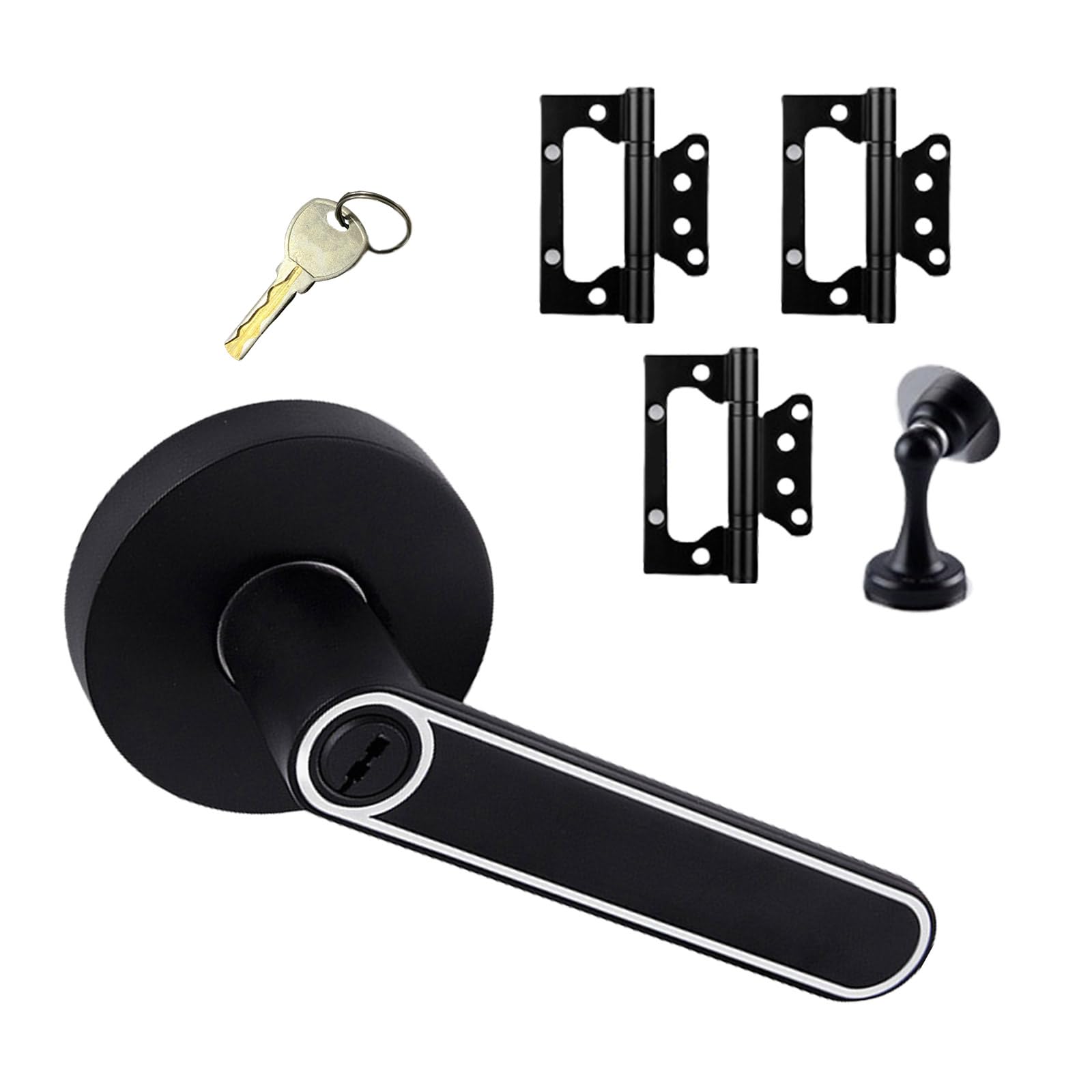 Kalttoy A Luminously Door Levers With Door Stoppers Nd Hinges Zincs Lloys Entry Hardware Easy Installation Hardware