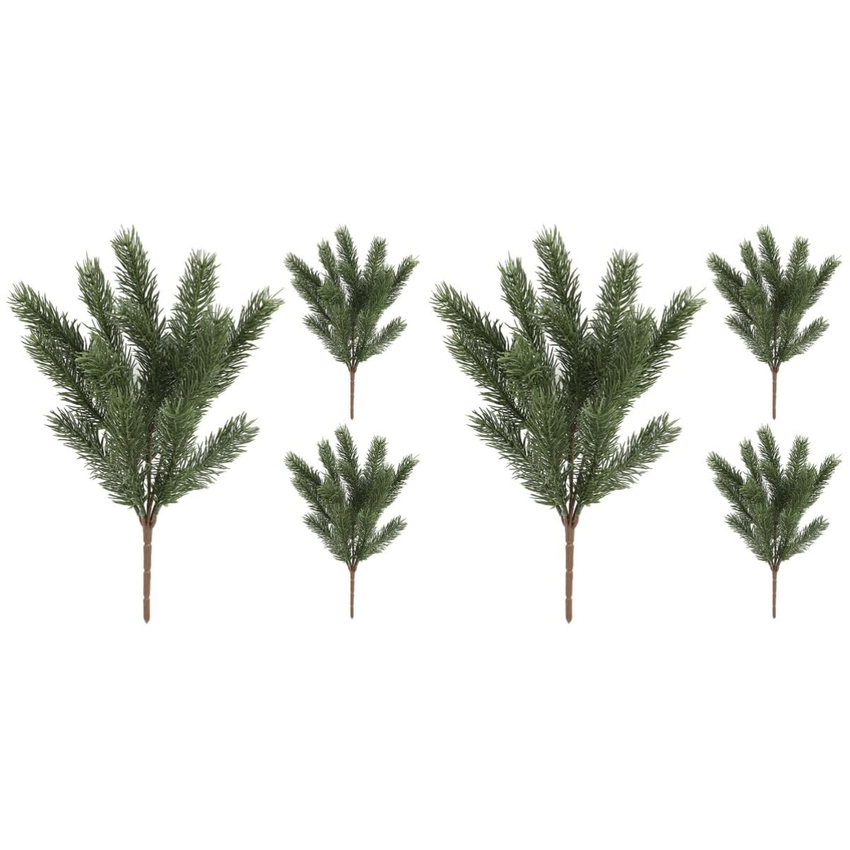 PRETYZOOM 2 Sätze Künstliche Tannennadeln Grün Künstliche Hängepflanzen Weihnachtstannenzweige Weihnachtsbaum Girlande Kiefernblätter Verzierung Künstliche Tannenzweige Pu Green 3 Stück * 2