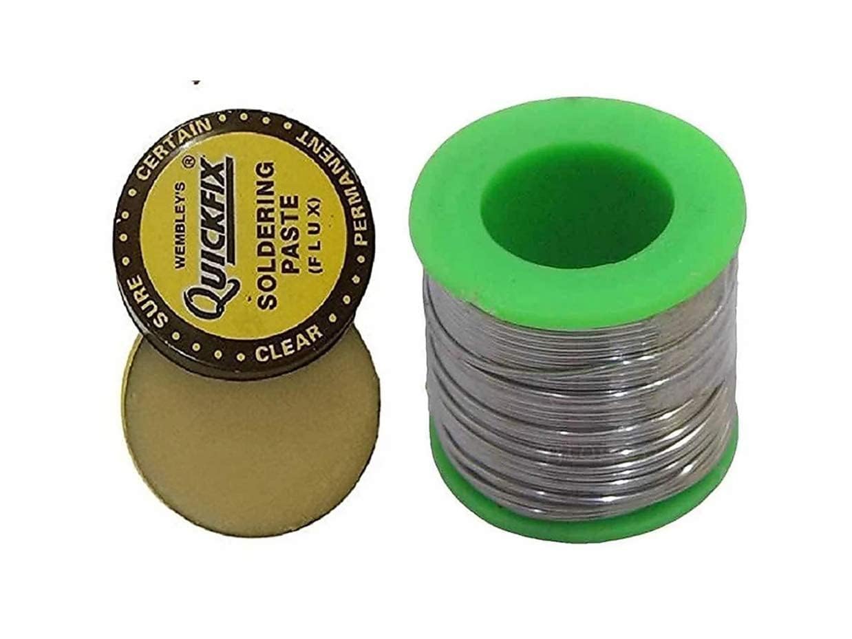 SP Electronic Solder 60/40 Tin Lead Roll for Soldering Solder Wire 50 Grams Reel 50Grams Solder-Wire Spool - DIY Hobby Works Projects + 15gm Flux-image-49