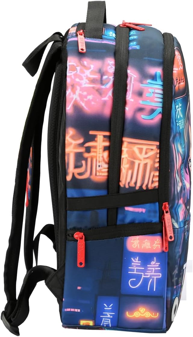 UNIKER Travel Laptop Backpack,Graffiti Backpack for Work,Designer Laptop Backpack for 15.6 Inch,Water Resistant Bag, Tokyo