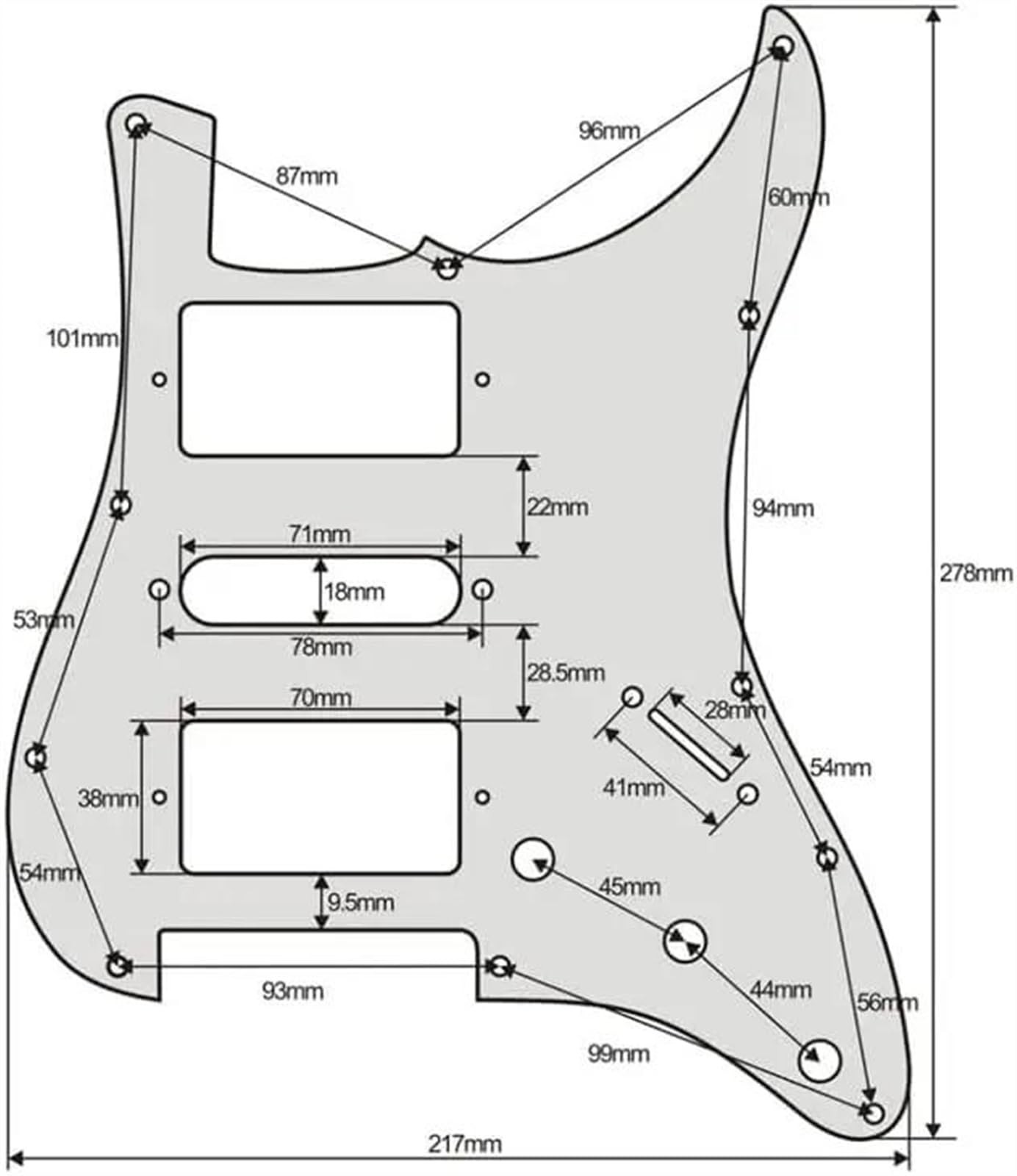 Mini Humbucker Pickup HSH Precablati Ad Alto Rendimento Multi 4 Switch Single Cut 20 Toni Parti Di Ricambio Per Chitarra Elettrica(3/4)