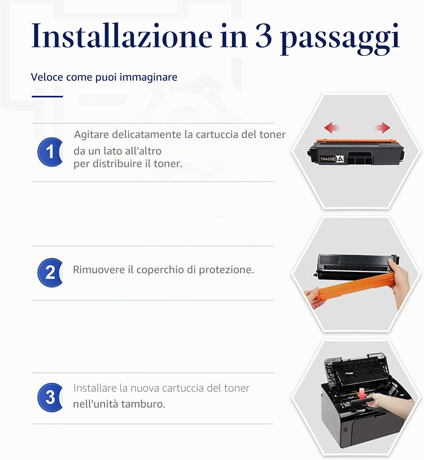 STAROVER TN421 TN423 Cartucce Toner di Ricambio Compatibili per Brother TN-423 TN-421 per Brother HL-L8260CDW HL-L8360CDW DCP-L8410CDN DCP-L8410CDW MFC-L8690CDW MFC-L8900CDW (4 Confezione)