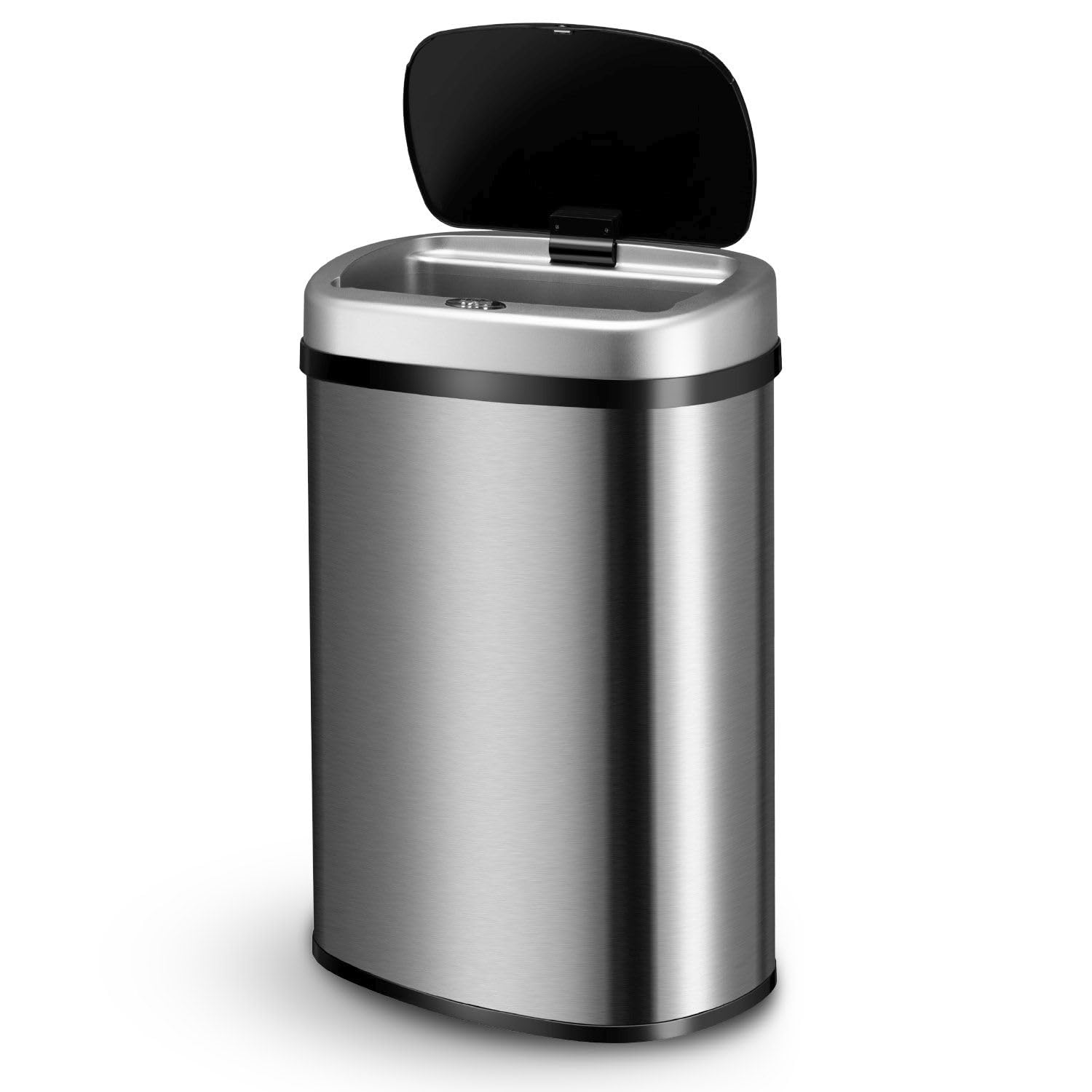Juskys 50L Automatic Sensor Bin with dimensions overlay