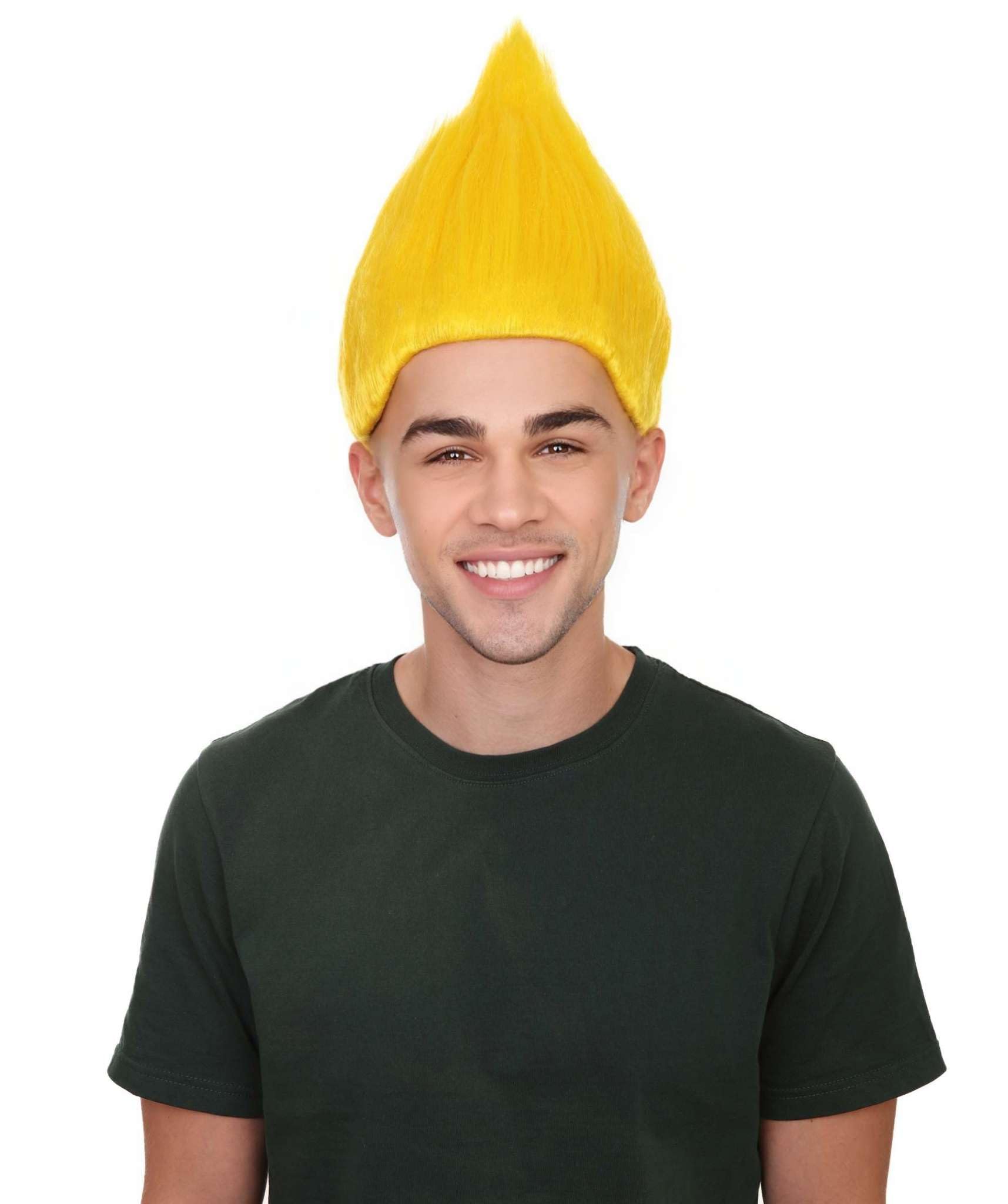 HPO Adult Yellow Troll Wigs Collections, Neon Yellow