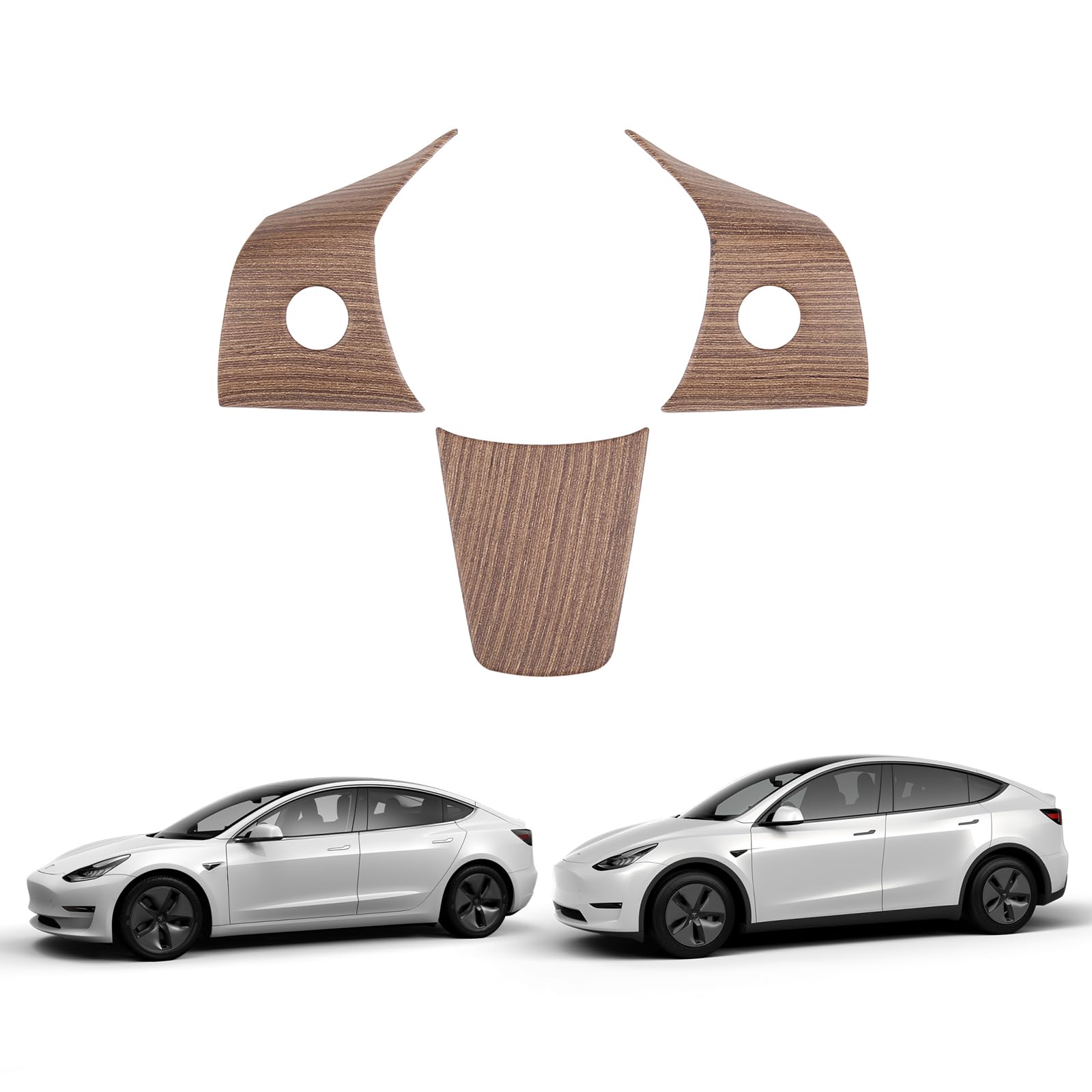 Photo 1 of **** Used - adhesive is gone ****
Steering Wheel Cover Trim for Tesla Model 3/Y 2017-2023 Gen1.0/2.0, Auto Steering Wheel Panel Protection Frame Cover Trim, Steering Wheel Buttons Sticker Decor Accessories, ABS (Wood Grain)