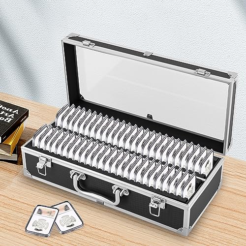 Caja organizadora para monedas OUKANING con 50 compartimentos miniatura 3