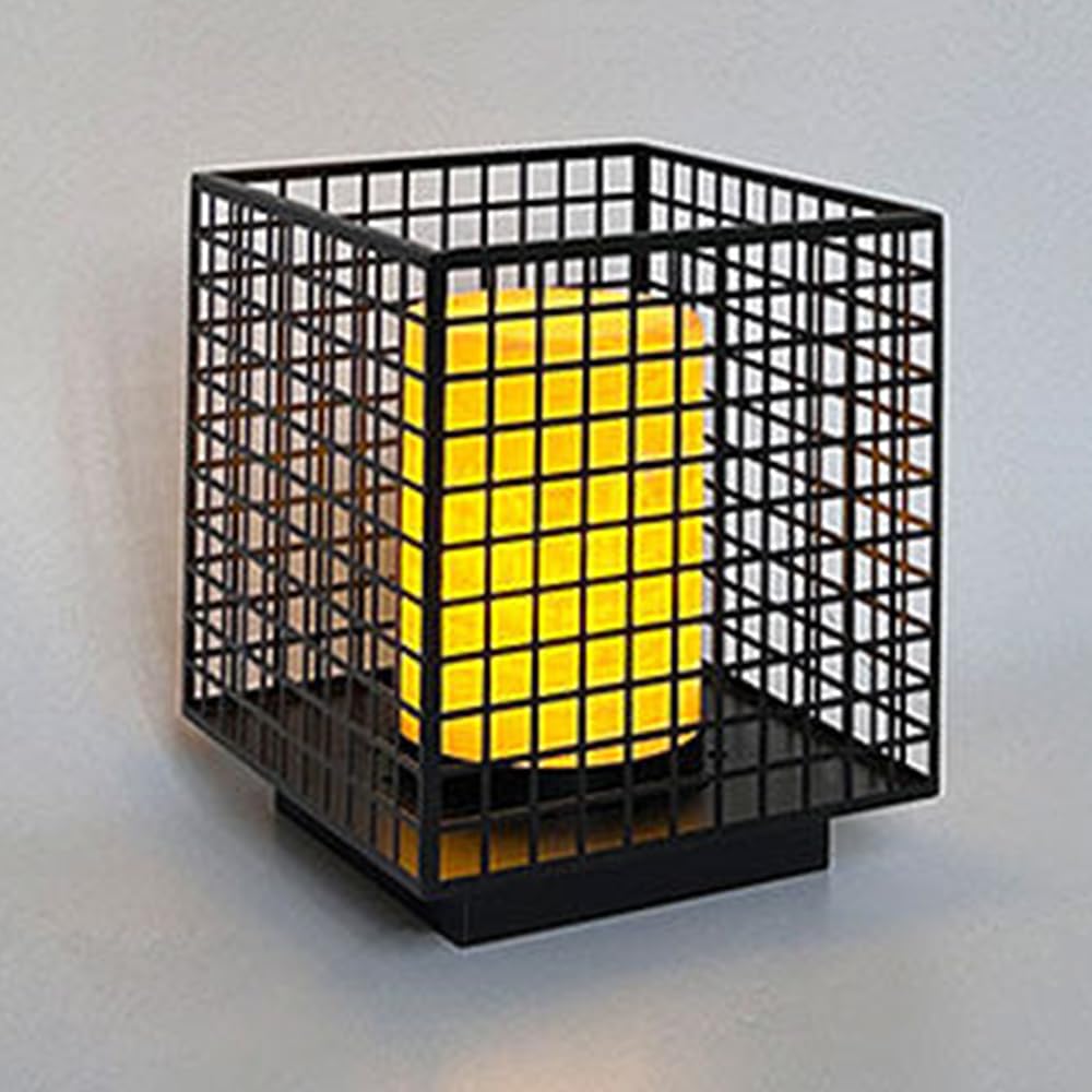 HCIPJQY Vintage Modern Column Lamp European Farmhouse Waterproof Post Lamps Outside Gold Fixture Industrial Square Metal Cage Pillar Headlight Classical Garden Lantern Landscape Lamp