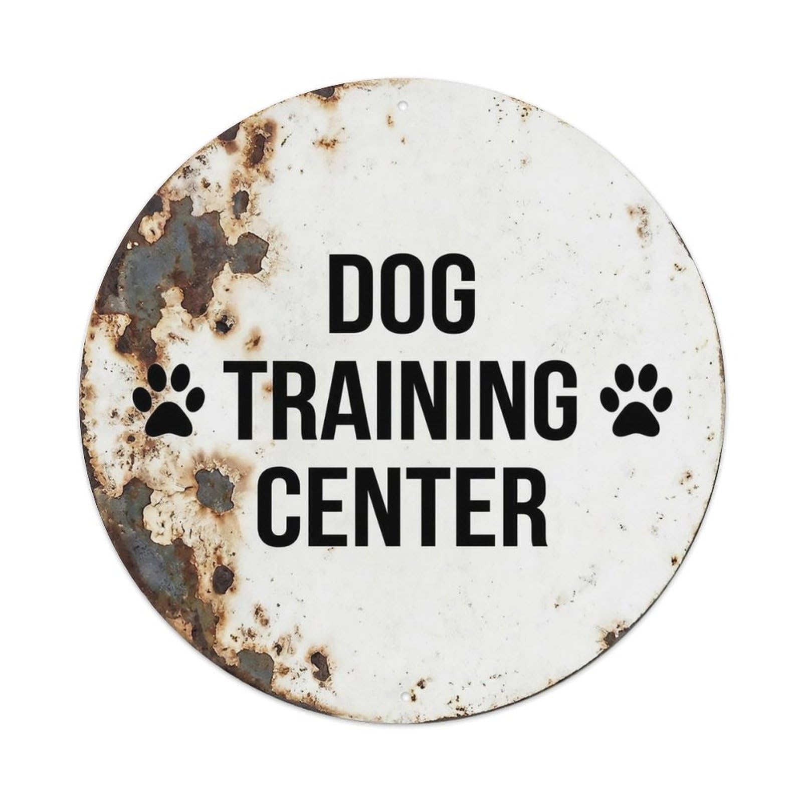 Vintage Dog Training Center Studio Metal Tin Sign