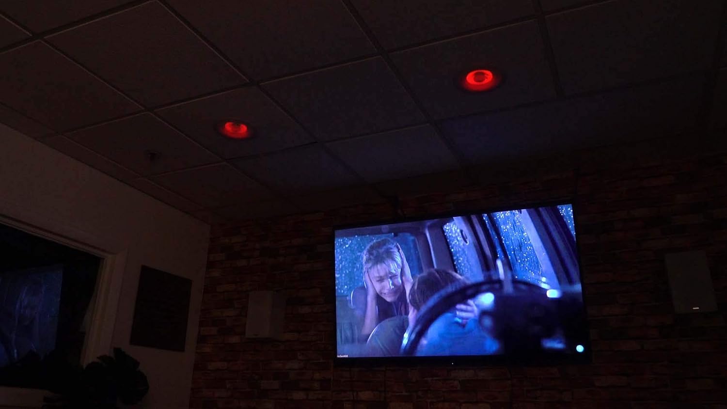 Rockville Pair HC65-LED 6.5" 500 Watt in-Ceiling Home Theater Speakers 8 Ohm, LED Effects, Kevlar Cone, Paintable Grill, for Home Audio and Entertainment Red image 7 of 11 B07NQ52W5T