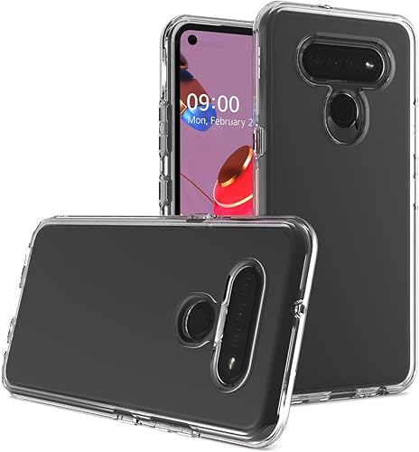 Para LG K51, LG Reflect (LM-K500) - Funda híbrida de goma para teléfono - AH2 Negro