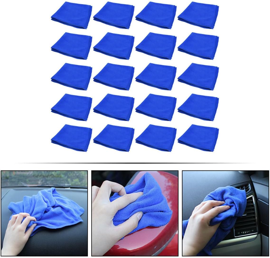 50pcs Microfiber Car Washing Cloths Super Absorbent Auto Drying Towels for Exterior and Interior Use