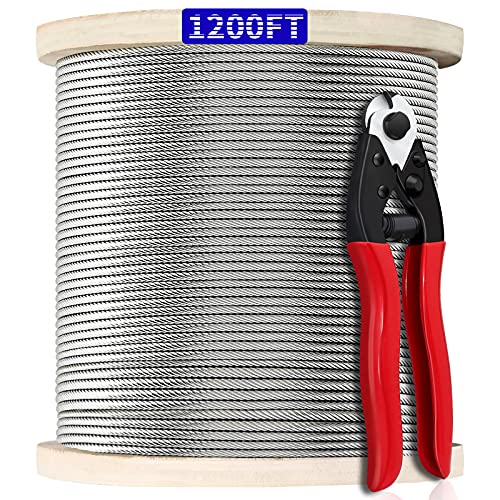 1200FT 1/8" T316 Stainless Steel Cable, Wire Rope Aircraft C...