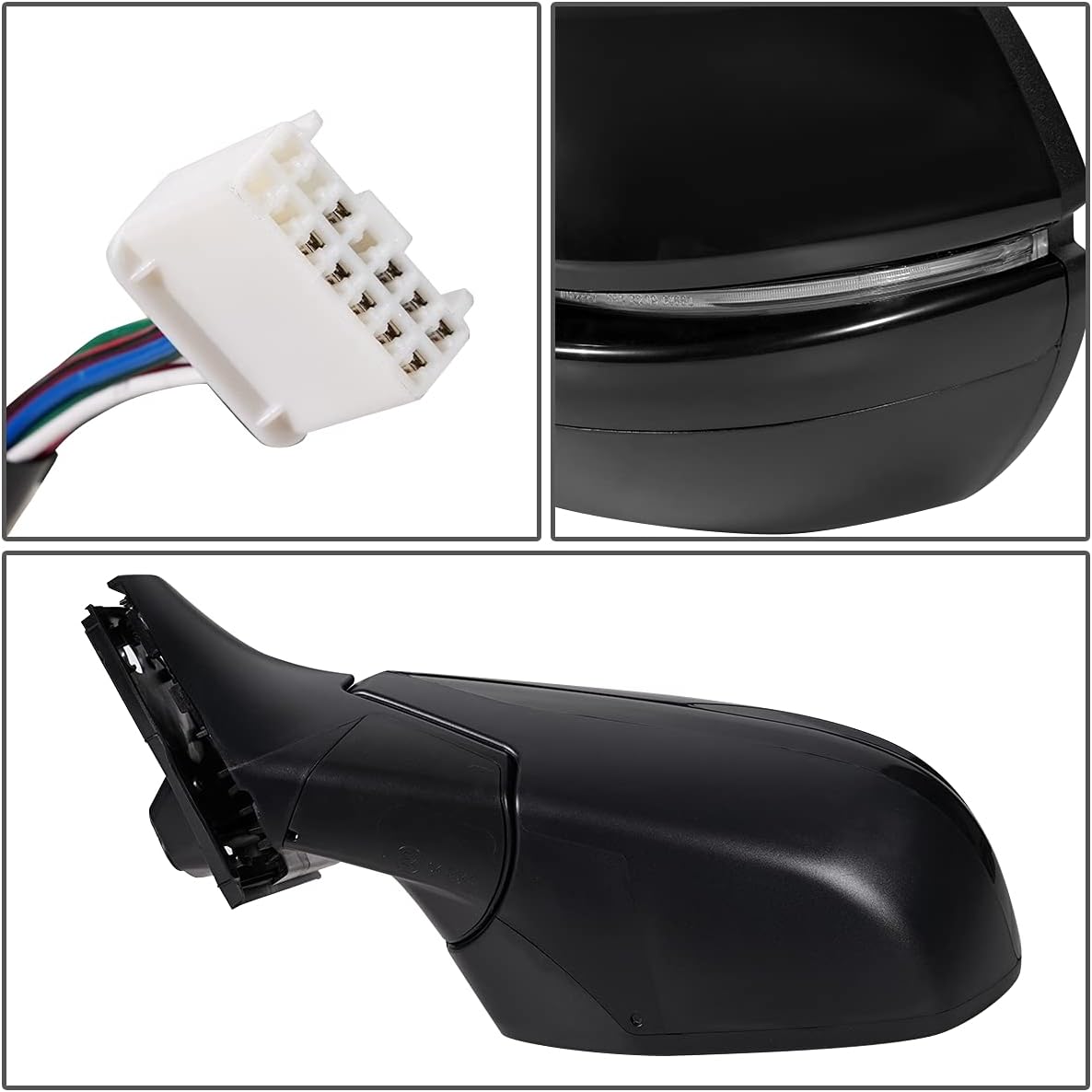 Auto Dynasty HO1320318 Factory Style Driver Left Side Mirror - Manual Folding | Power Adjust | Heated Glass | Turn Signal | Blind Spot Detection - Compatible with Honda CR-V 17-20, Paint to Match