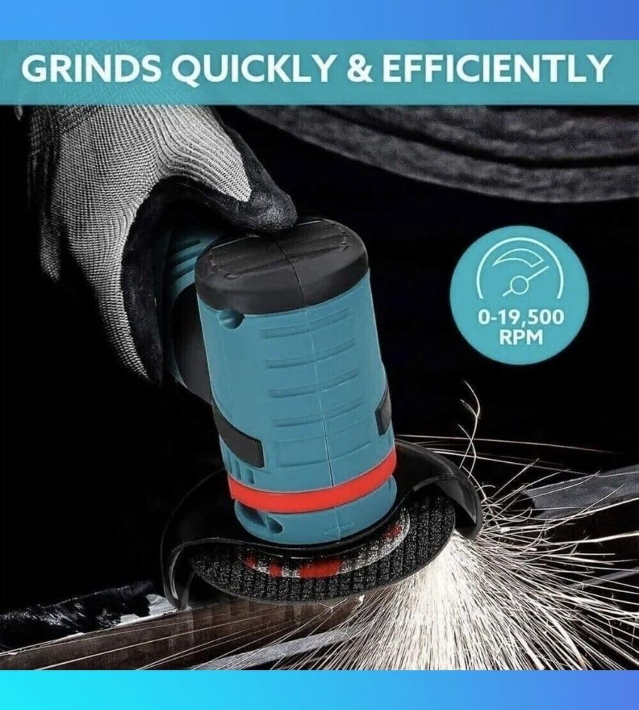 Mini Flex Smerigliatrice Angolare a Batteria 12 V Portatile Senza Filo 2 Batterie 2000 mAh e Valigetta 19500 giri/min