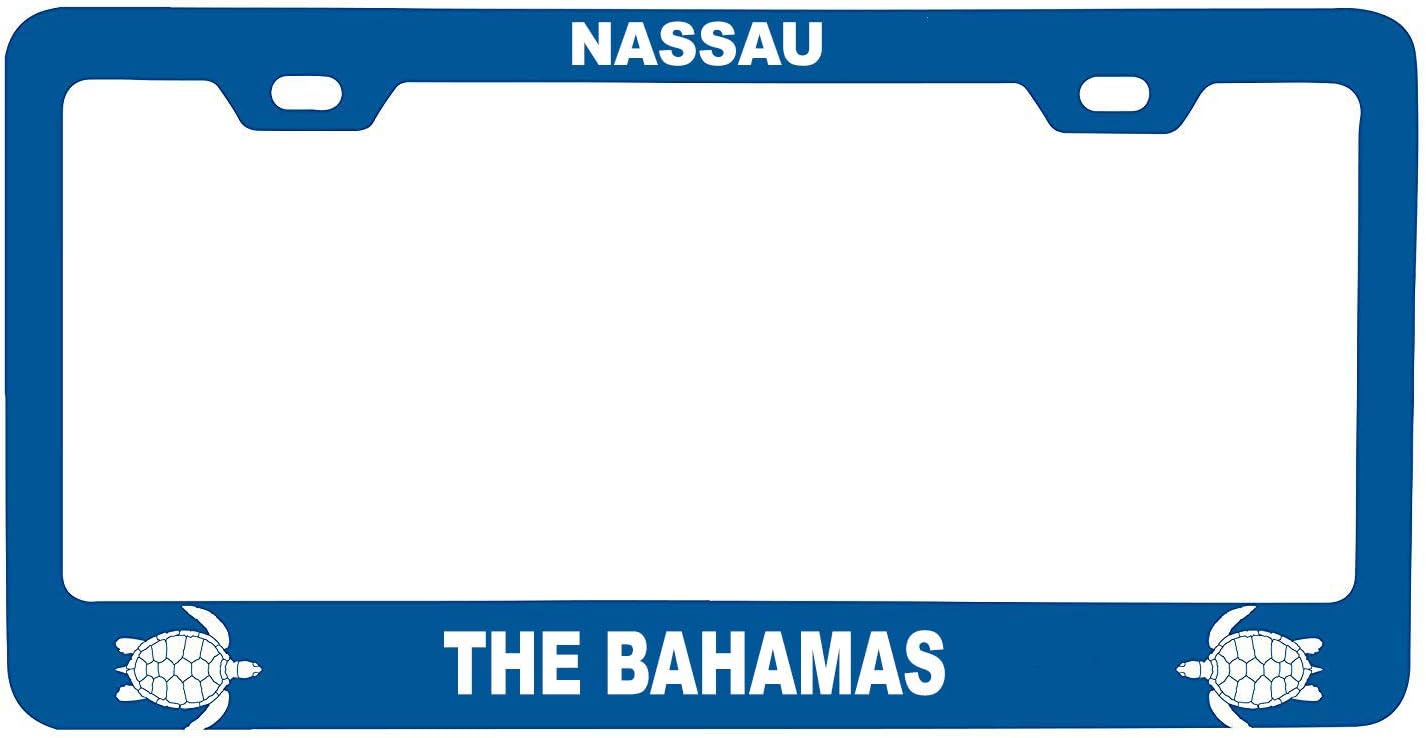 R and R Imports Nassau The Bahamas Turtle Design Souvenir Metal License Plate Frame