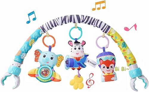 Pau1Hami1ton Juguetes de asiento de automóvil, juguetes de cochecito, juguetes de asiento de automóvil para bebés de 0 a 6 meses, juguetes de bebé