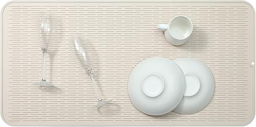 Miniatura 939 de Tapete de silicona para secado de platos para múltiples usos, fácil de limpiar, ecológico, resistente al calor, tapete de silicona para encimera