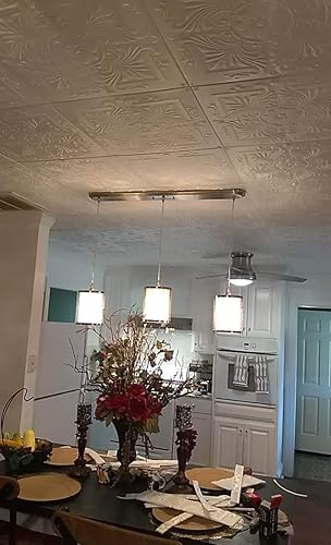 Miniatura 2 de A La Maison Ceilings R14 - Azulejos de techo de espuma victoriana (256 pies cuadradosestuche), paquete de 96, blanco liso