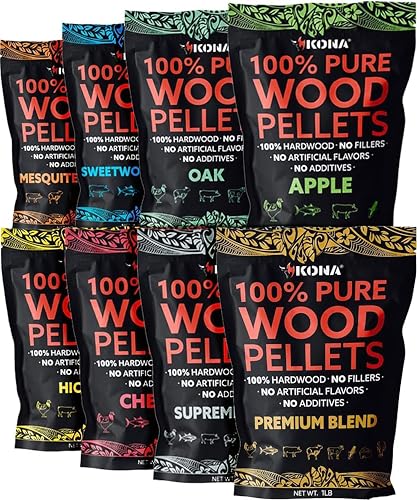Kona Wood Pellets All Variety Pack, Intended for Ninja Woodfire Outdoor Grill, Wood Fire Oven &...