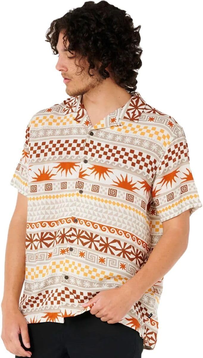 Rip Curl Fun Times Floral Short Sleeve Shirt - Men's Casual Woven Cotton Shirt
