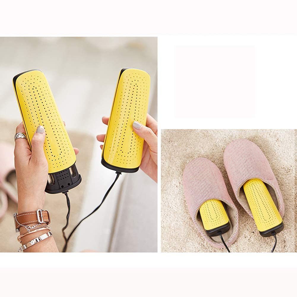 Asciuga Scarpe Asciuga Scarpe Deodorante Casa Studente Cuocere Scarpe, Adatto per Scarpe E Guanti Scarpe in Pelle, Scarpe in Tessuto, Stivali, Stivali da Pioggia, Guanti, Ecc,Giallo,17 * 6 *