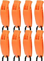 Generic Apito de Sobrevivência de Dupla Frequência Ao Ar Livre 8 PCS para Esportes Aquáticos Contato de Emergência Apito Leve para Camping Caminhadas Laranja/Verde Militar/Preto 7,2 X 2 X 1,5 Cm