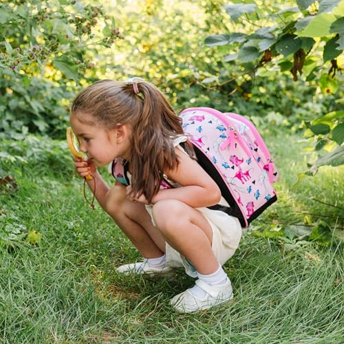 Image of Wildkin JumpOff Jo 12-inch Kids Backpack - Lightweight, Durable Toddler Bag - Pink Dino