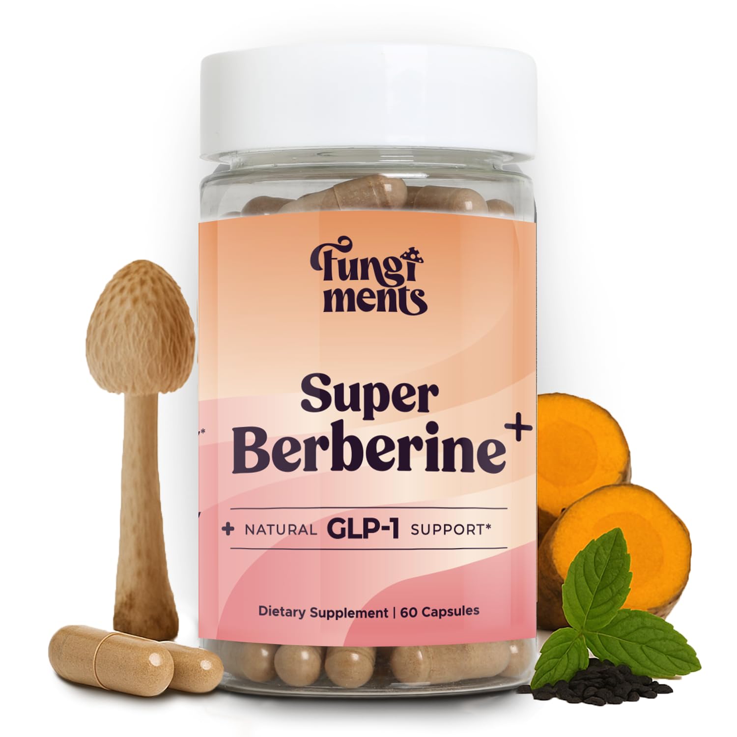 Fungiments Super Berberine, Natural Herbal Supplement with BioSNEDS, 60 ct