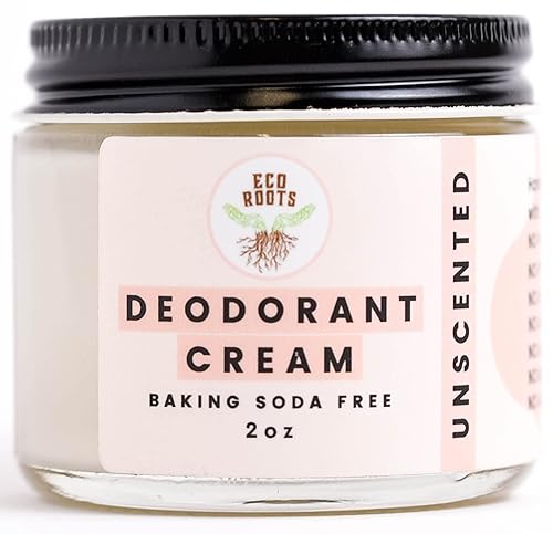 ECO ROOTS Desodorante natural para mujeres y hombres Crema desodorante orgánica sin aluminio Desoderante saludable sin bicarbonato de sodio para