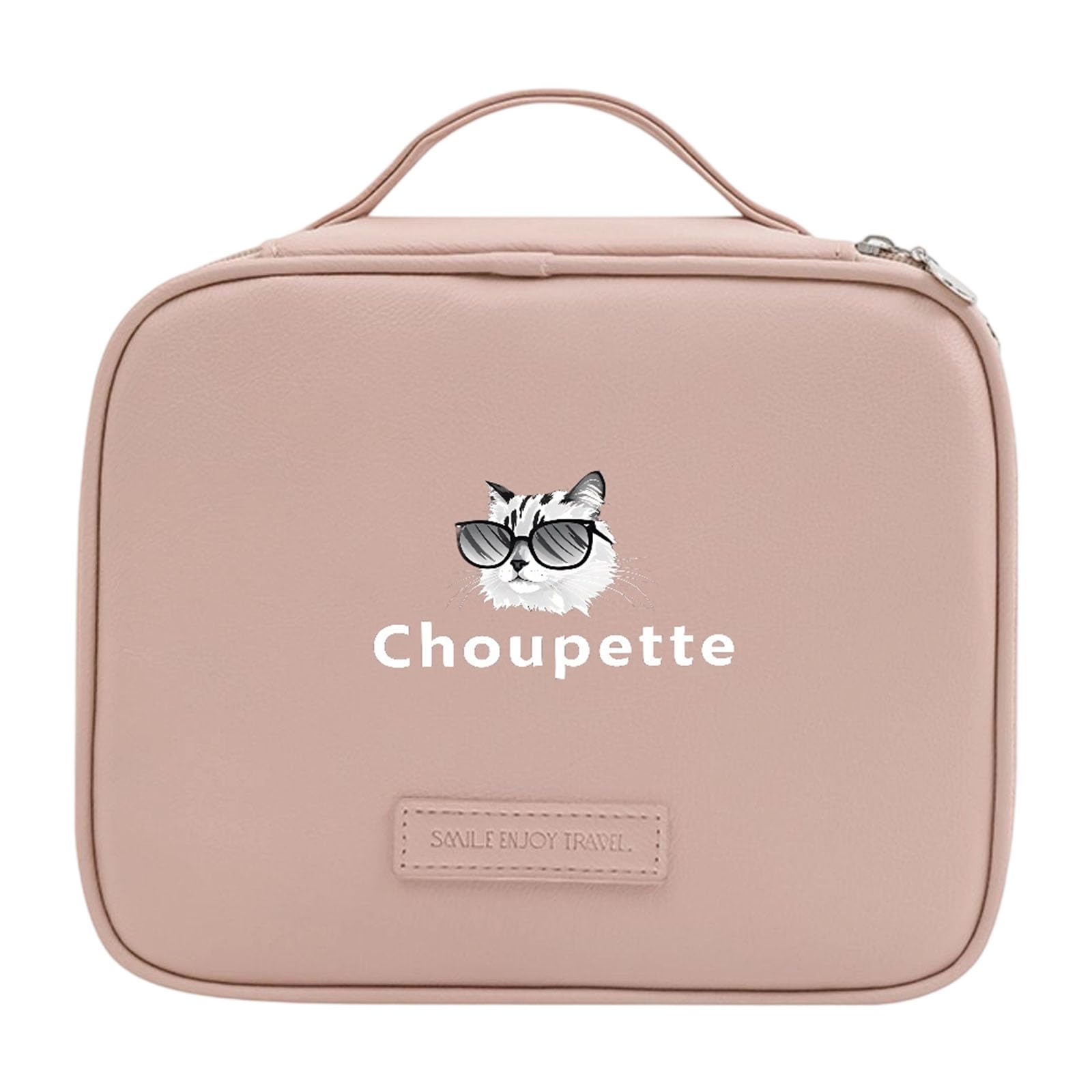 Xjdzineq Large Capacity Travel Makeup Bag Premium PU Construction Spill Interior Dividers Cosmetic Storage Solution PU Leather Makeup Bag