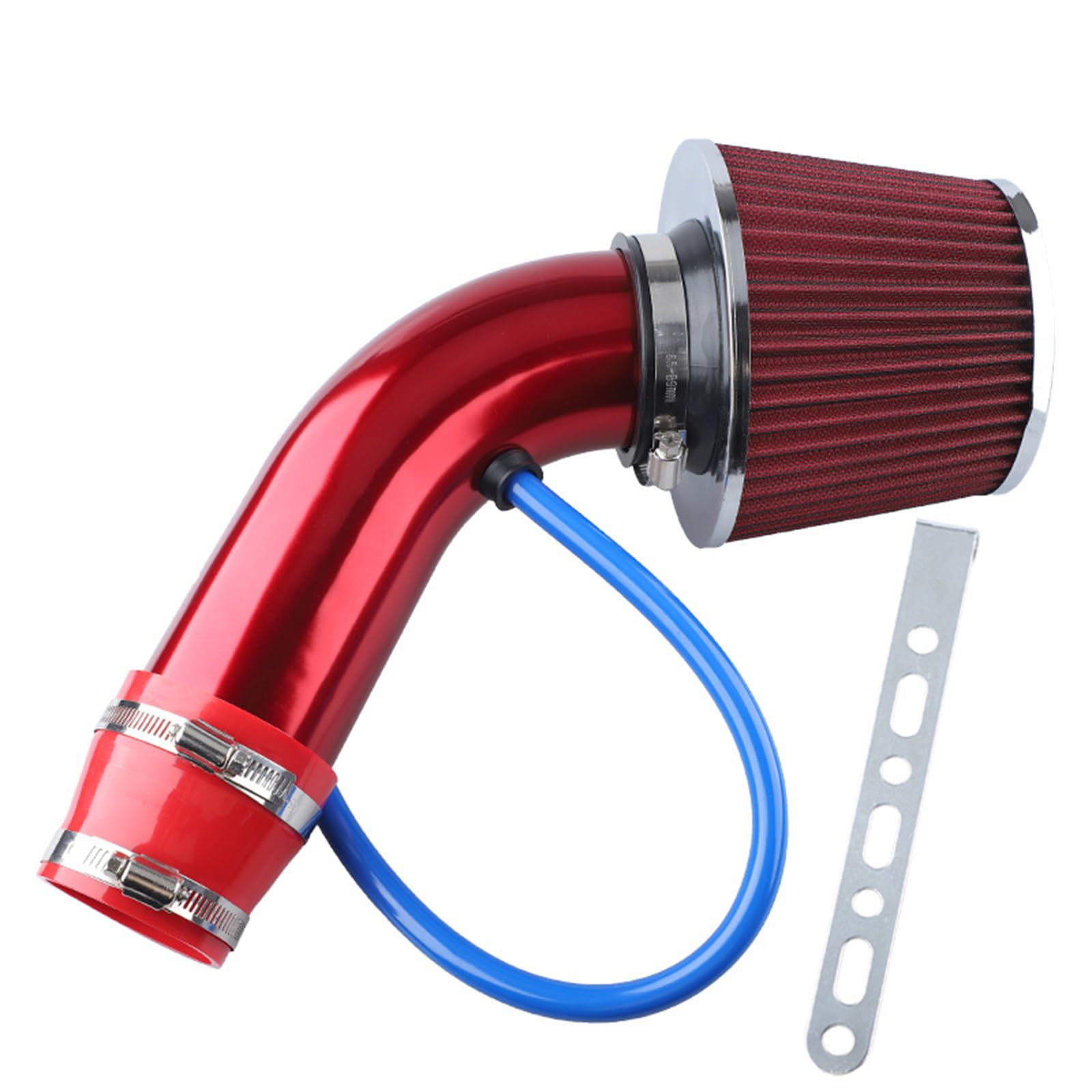 Wacdxst A Universal Cold Ir Intake Filter Kit, For Vw Polo 6R 6N 6N2 6C 9N 9N3 Rline Luminium Induction Kit With Pipe Clamp Ccessories Cone 76Mm/3" Hoses,