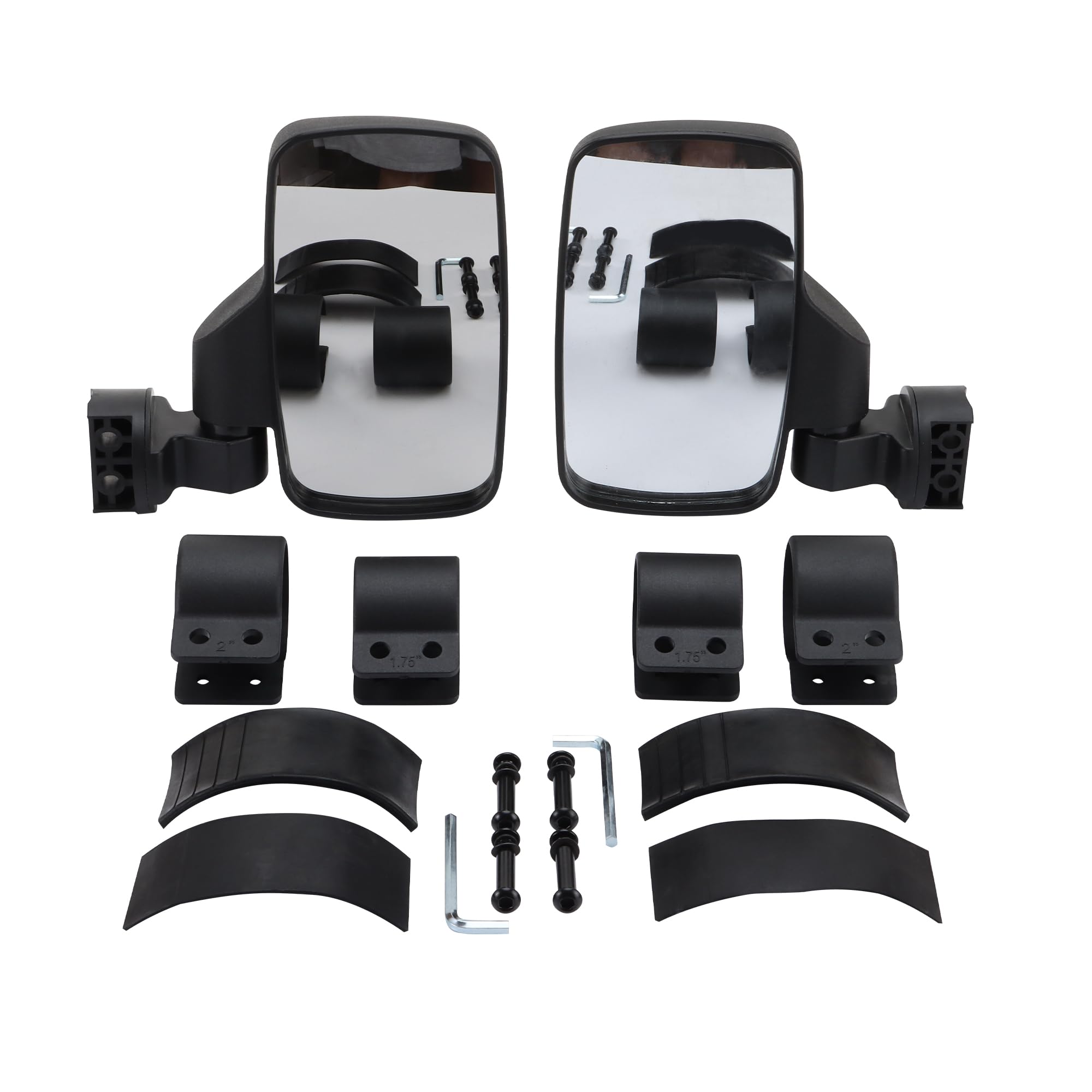 GOOFIT Rectangle RéGlable Offroad Noir RéTroviseur RéTroviseur LatéRal Remplacement pour Deere Gator Rhino YXZ RZR Dune Buggy beach buggy ATV UTV Arctic Cat Polaris RZR Kwasaki Teryx