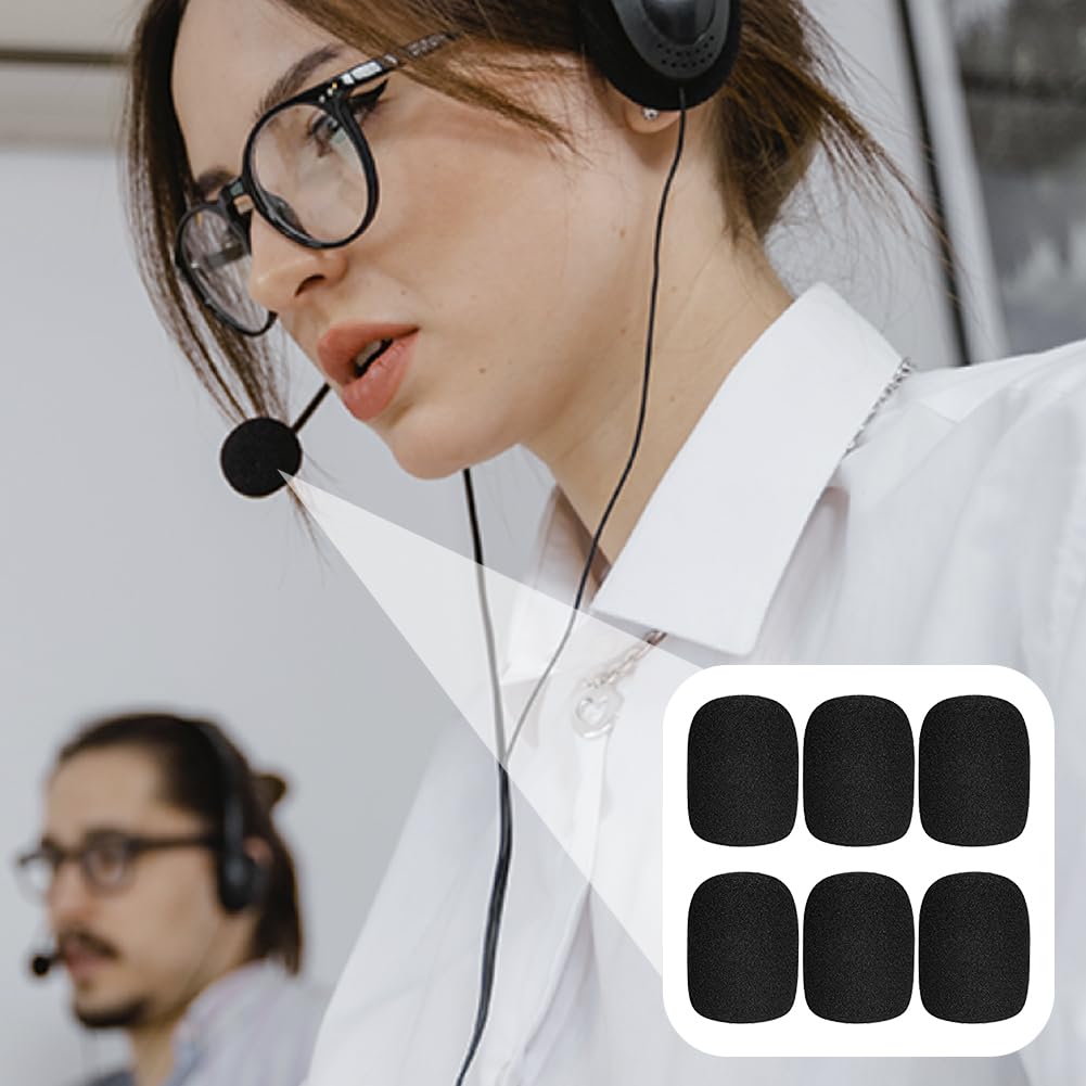 Lot De 6 Pinces Micro-cravate Détachables Avec Mousses Anti-vent - Pour Microphones Lavalier