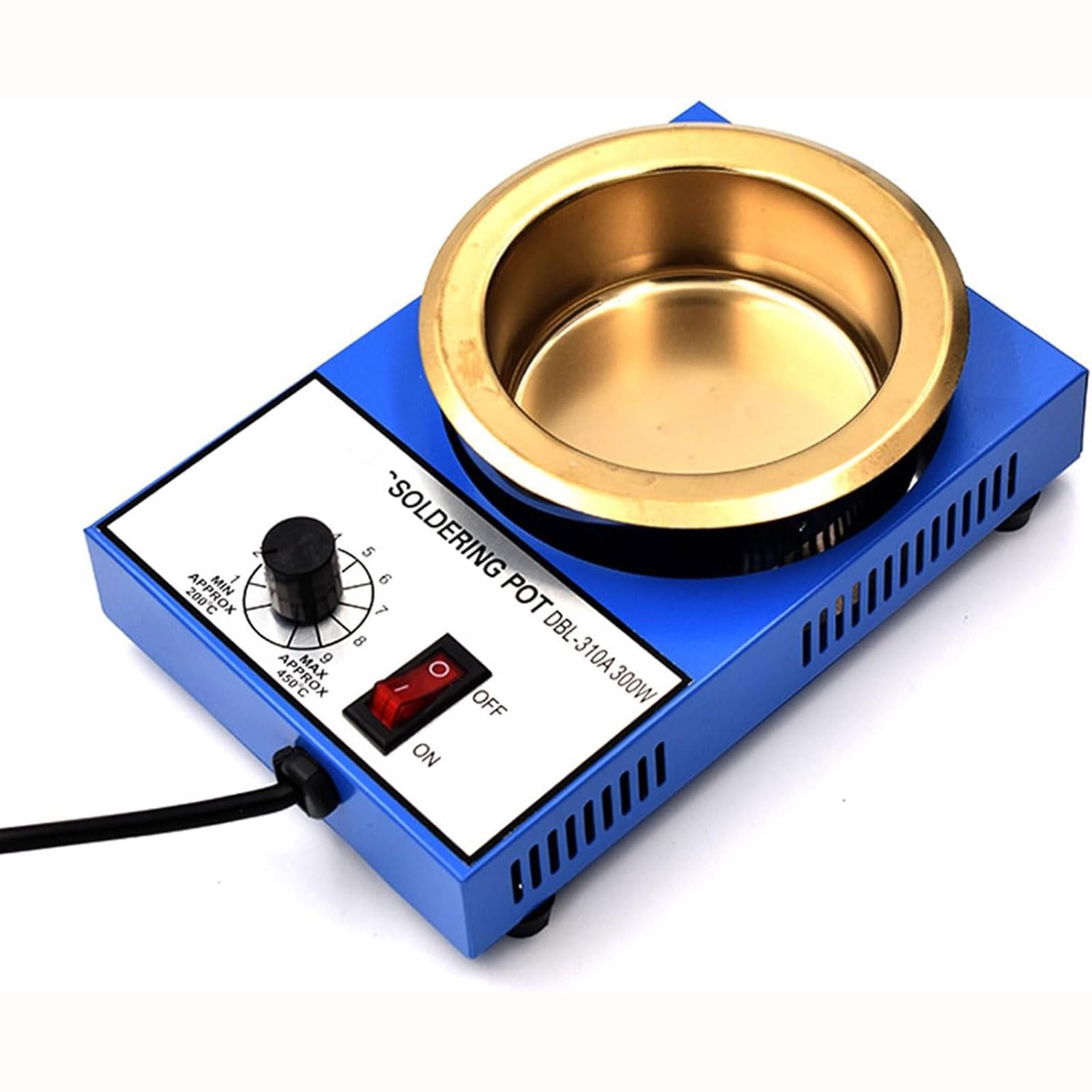 FHRKA Lead Melting Pot,Portable Solder Furnace with Φ50/80/100mm Crucibles,Electric Melting Pot with Temperature Range 200-450℃ (150w)