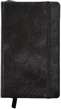 Leuchtturm1917 Deri Kapak  zel Seri Not Defteri, Cep Boy A6, Siyah Sert Kapak, D z