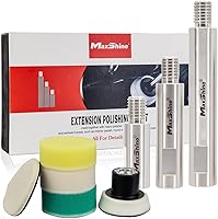 Vista 6 de Maxshine Juego universal de 3 piezas de eje de extensión de acero inoxidable y kit de pulido de espuma de 1 pulgada, 2 pulgadas, 3 pulgadas, 5