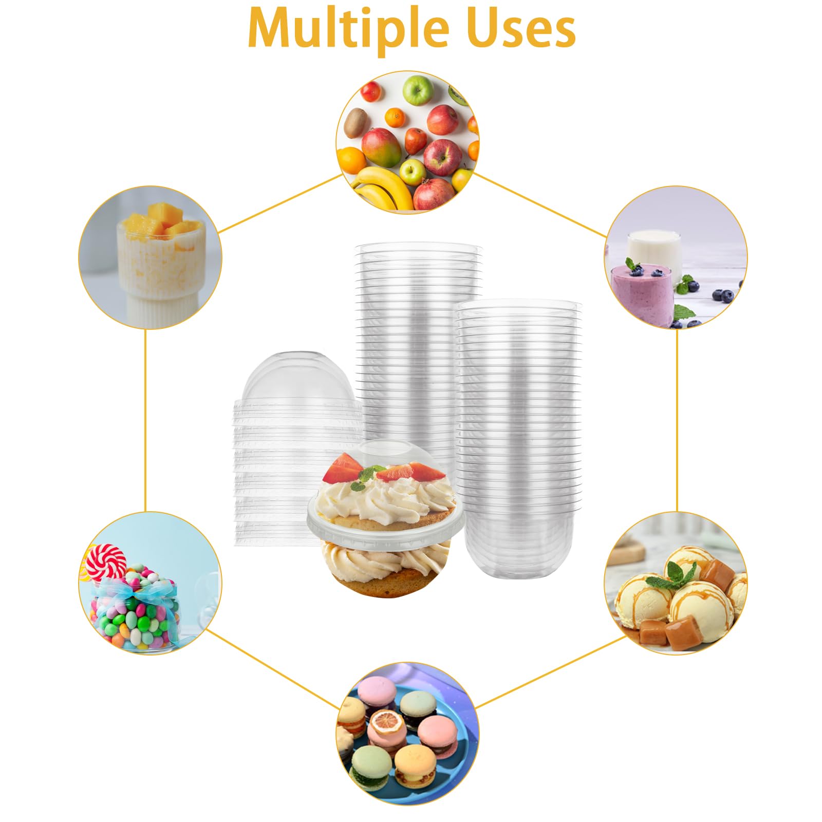 Vasos De Frutas Para Cocinar EcoQuality Vasos De Postre Cuadrados