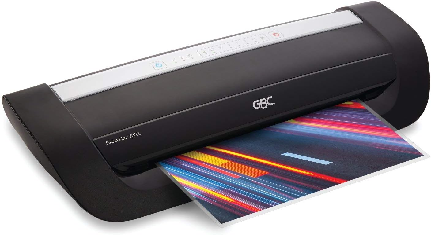 Thermal Laminator Machine, Fusion 7000L, 12 Inch, 1 Min Warm-Up, 3-10 Mil, with 50 EZUse Laminating Pouches (1703098F)