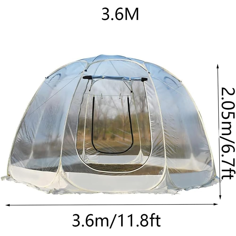 Blasenzelt Pop-up-Pavillon, transparentes Zelt im Freien, Blasenhaus, Camp-Sternzelt, Iglu-Kuppel, Gartenterrasse, Überdachung für 3–6 Personen, Warmer Wintergarten im Winter für Restaurants, Camping Sport & Freizeit