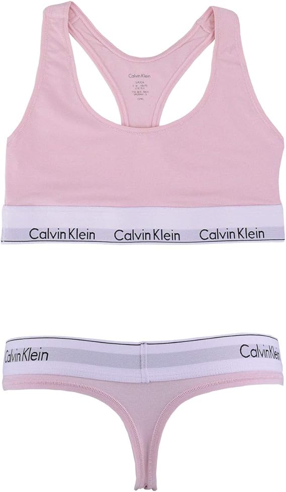 Amazon Co Jp Calvin Klein カルバンクライン レディース ブラ上下セット Tバックセット L 日本サイズのxl Pink Tback Set ファッション