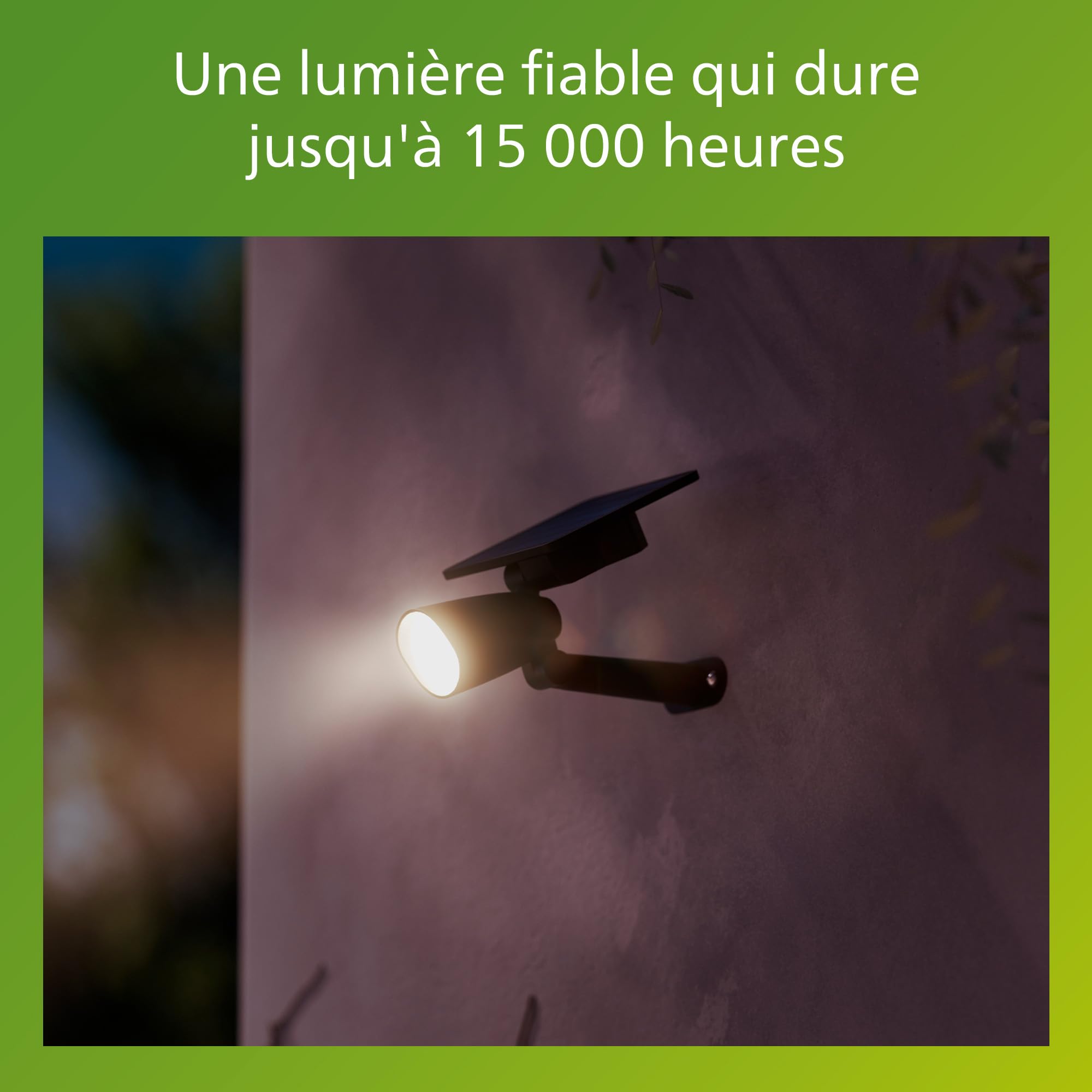 Philips Ashlyn Spot/Applique Solaire d’Extérieur, 2700 K, 150 lm, Noir