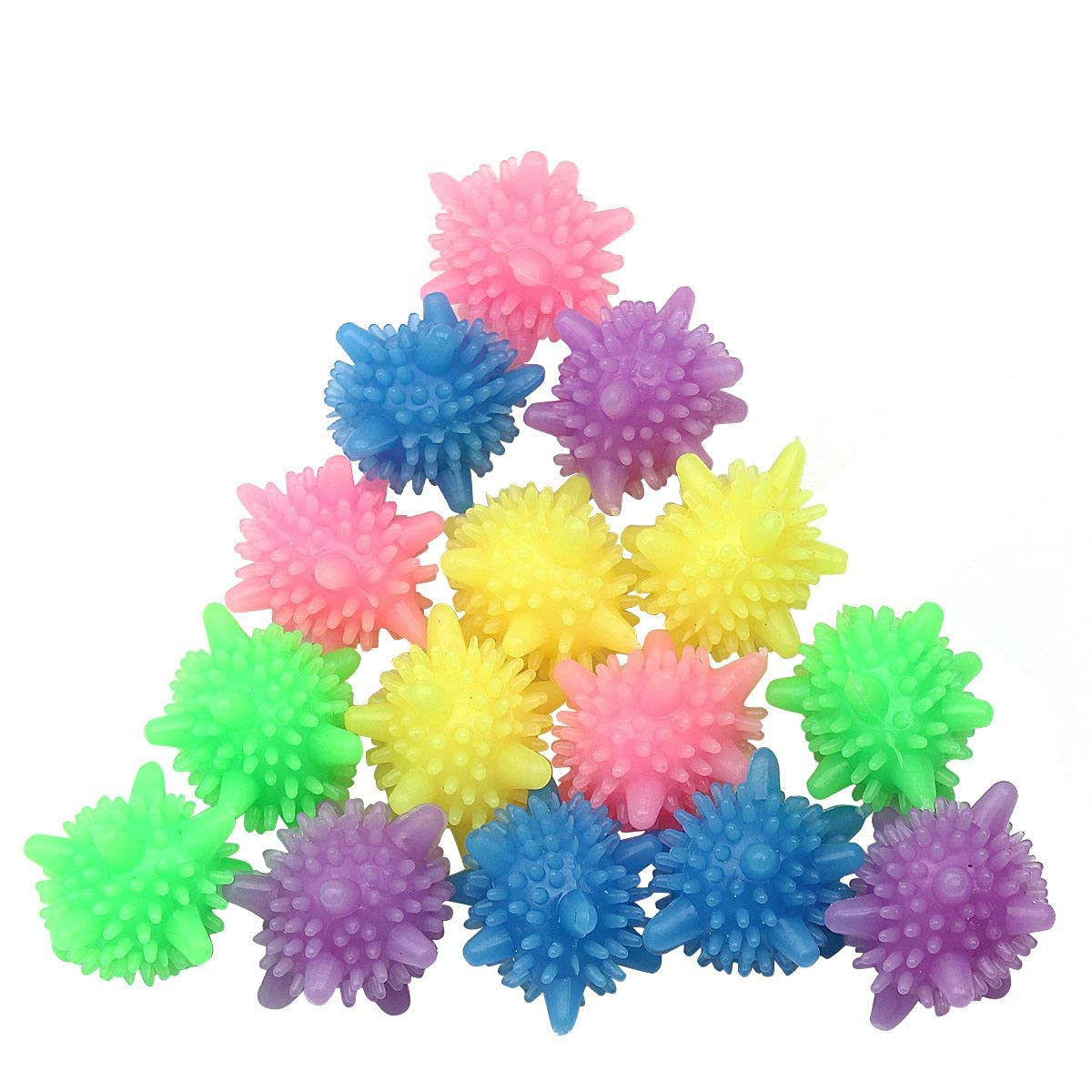 Washer Balls,Reusable Tangle-Free Eco-Friendly Laundry Scrubbing Balls,Solid Colorful Laundry Washing Balls Enhance Your Machine Cleaning Power (15 Pcs, Soft polyvinyl_chloride)