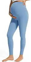 Leggings de maternidade sobre a barriga com bolsos leggings de gravidez não transparentes para treino