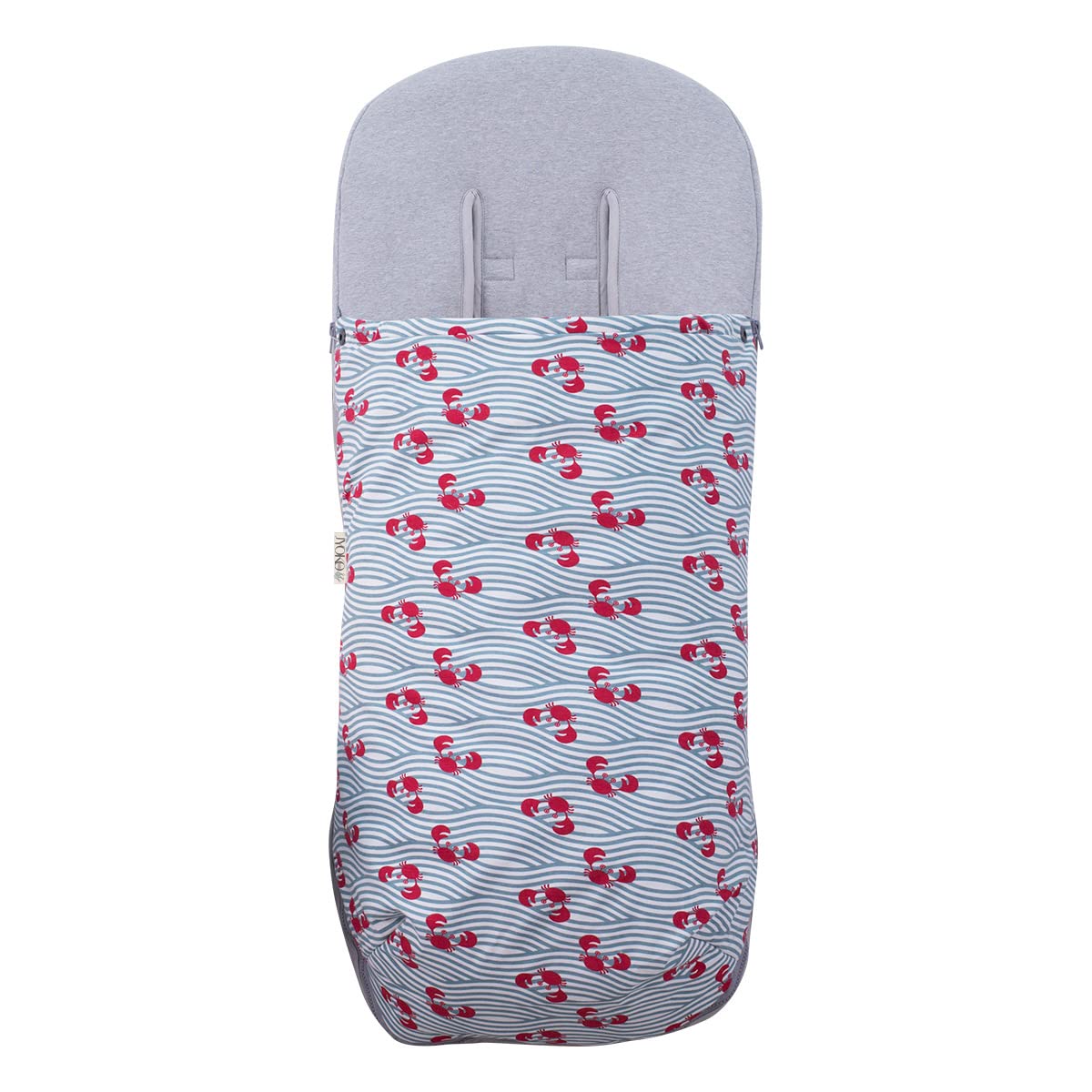JYOKO Kids Saco Universal para Cochecito y Silla de Paseo, Saco de Abrigo para Carrito de Bebé con Forro de Algodón, Primavera/Entretiempo (Crabby, Algodon)